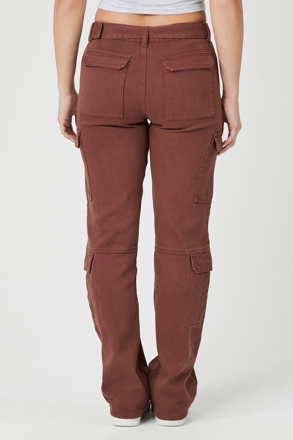 Belted Denim Cargo Jeans
