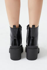 Block Heel Combat Boots