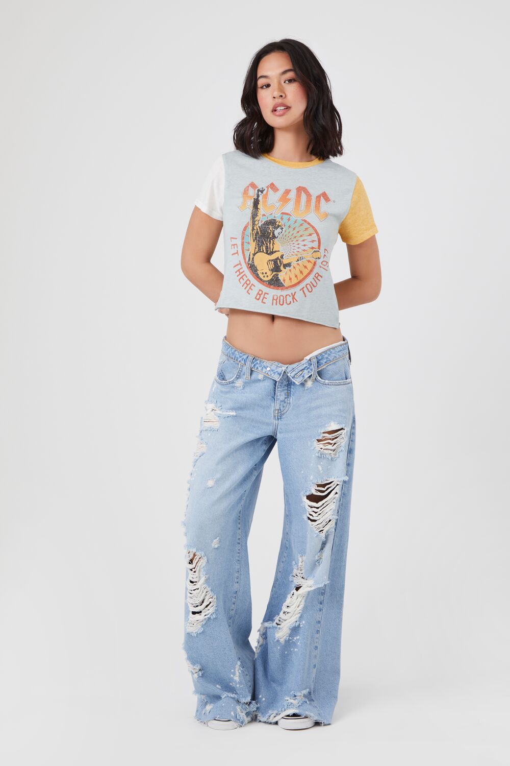 ACDC Graphic Cropped Tee