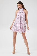 Abstract Print Swing Mini Dress