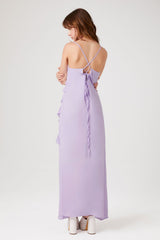 Asymmetrical Ruffle Maxi Dress
