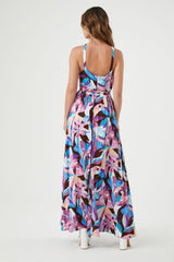 Abstract Print Maxi Dress
