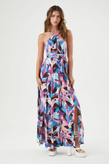 Abstract Print Maxi Dress