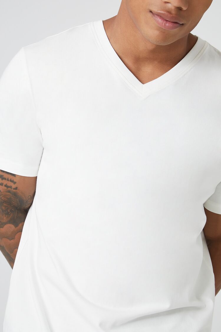 100% Cotton V-Neck Tee