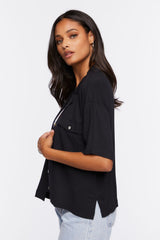 Boxy Button-Front Shirt