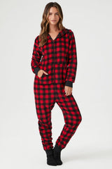 Buffalo Plaid Pajama Jumpsuit