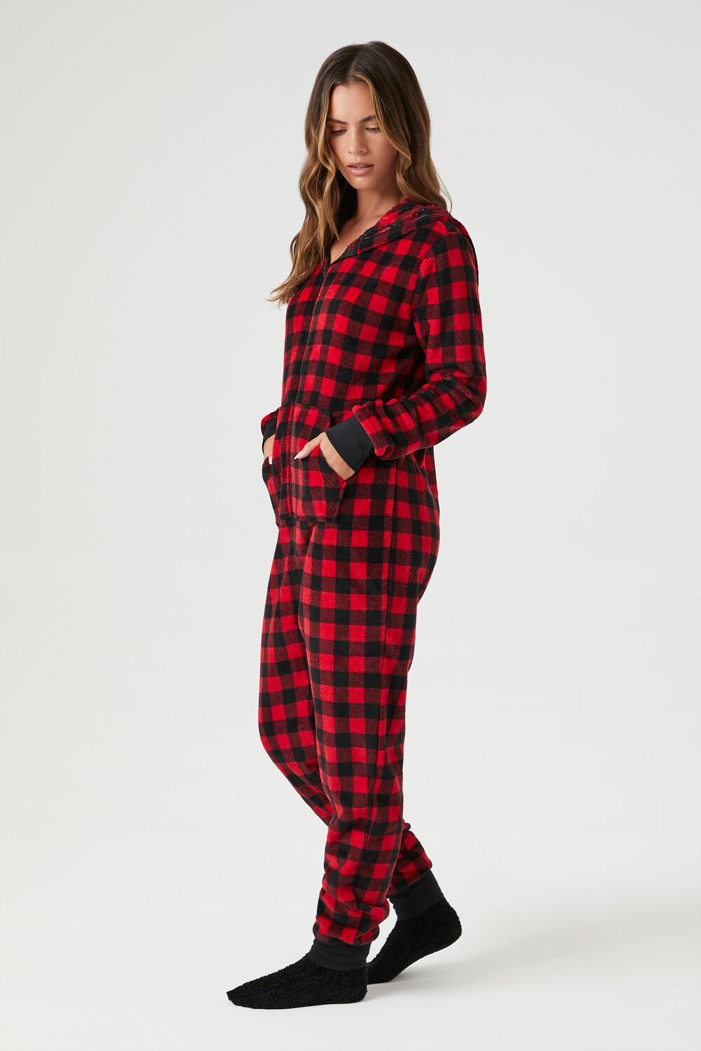 Buffalo Plaid Pajama Jumpsuit