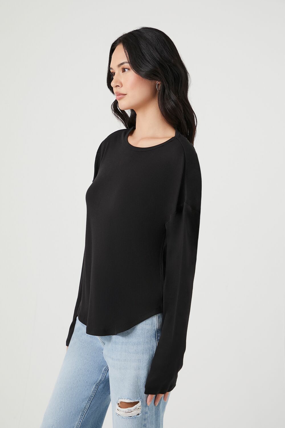 Billowy Curved-Hem Top