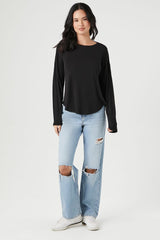 Billowy Curved-Hem Top