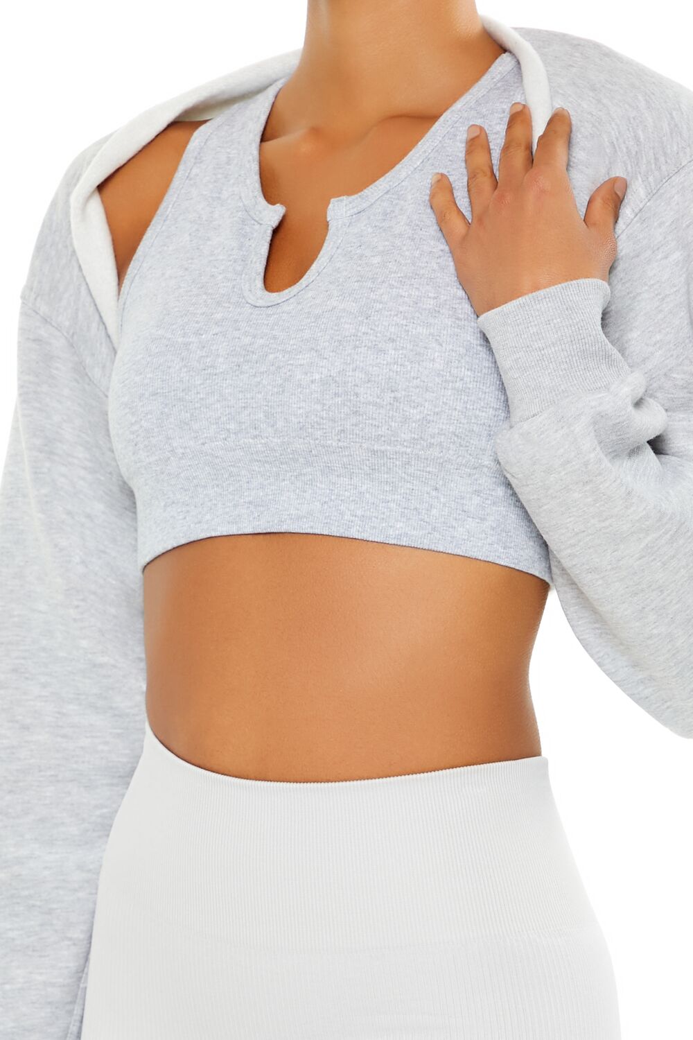 Active Fleece Raw-Cut Shrug