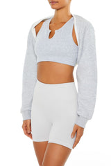Active Fleece Raw-Cut Shrug