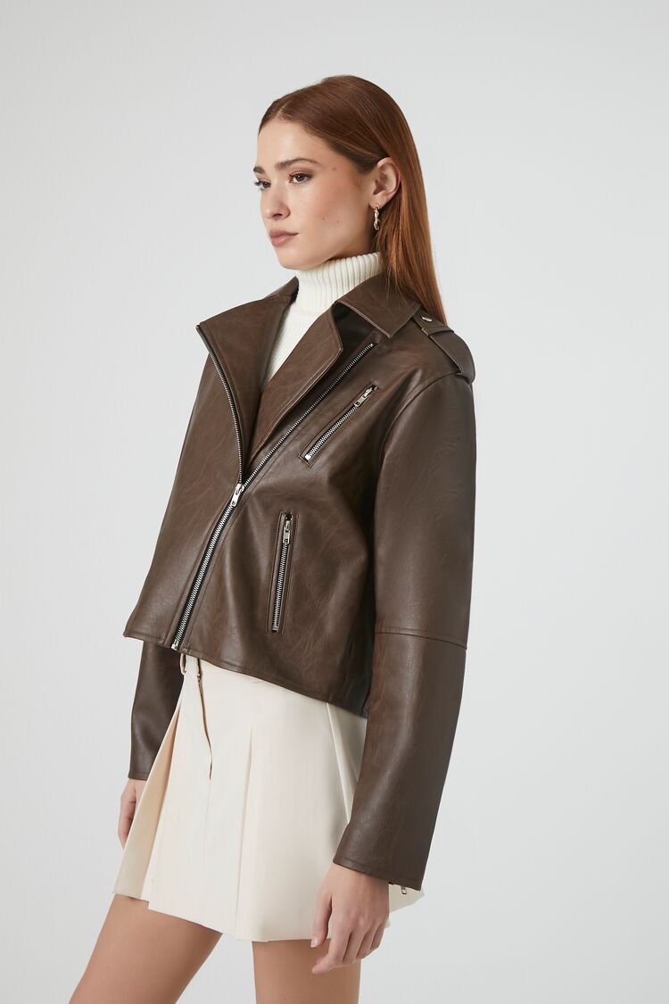 Boxy High-Low Moto Jacket