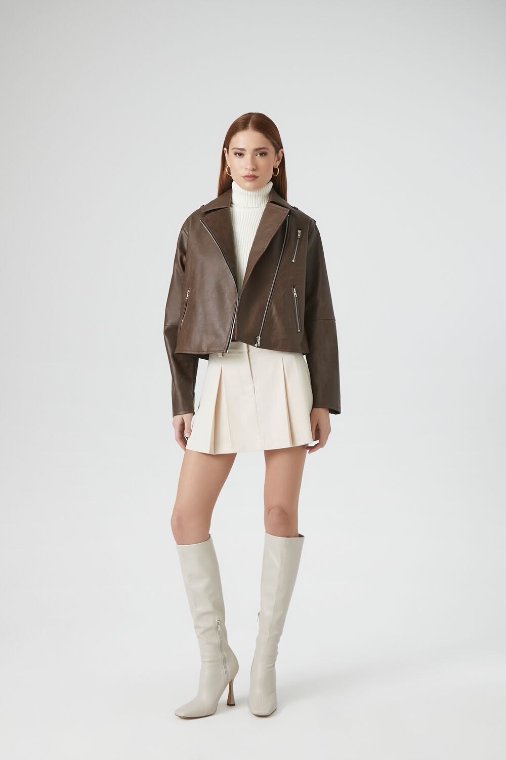 Boxy High-Low Moto Jacket