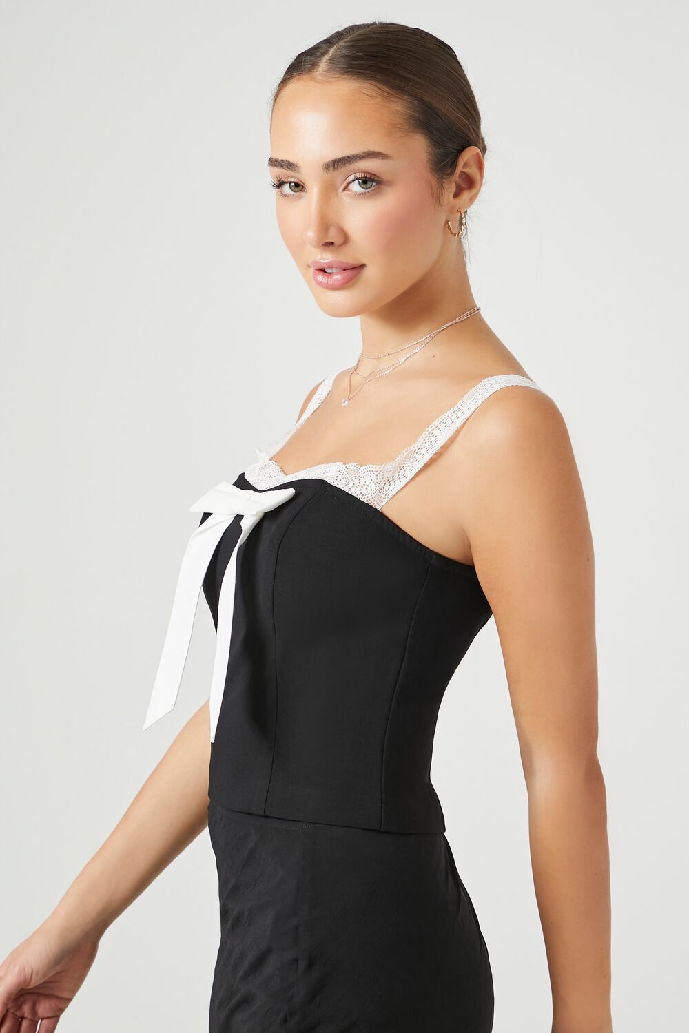 Bow Lace-Trim Cami