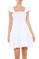 Butterfly-Sleeve Mini Dress