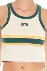 1970 Graphic Cropped Tank Top