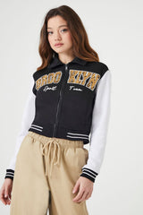 Brooklyn Zip-Up Bomber Jacket