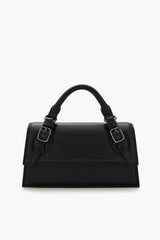Buckled Faux Leather Crossbody Bag