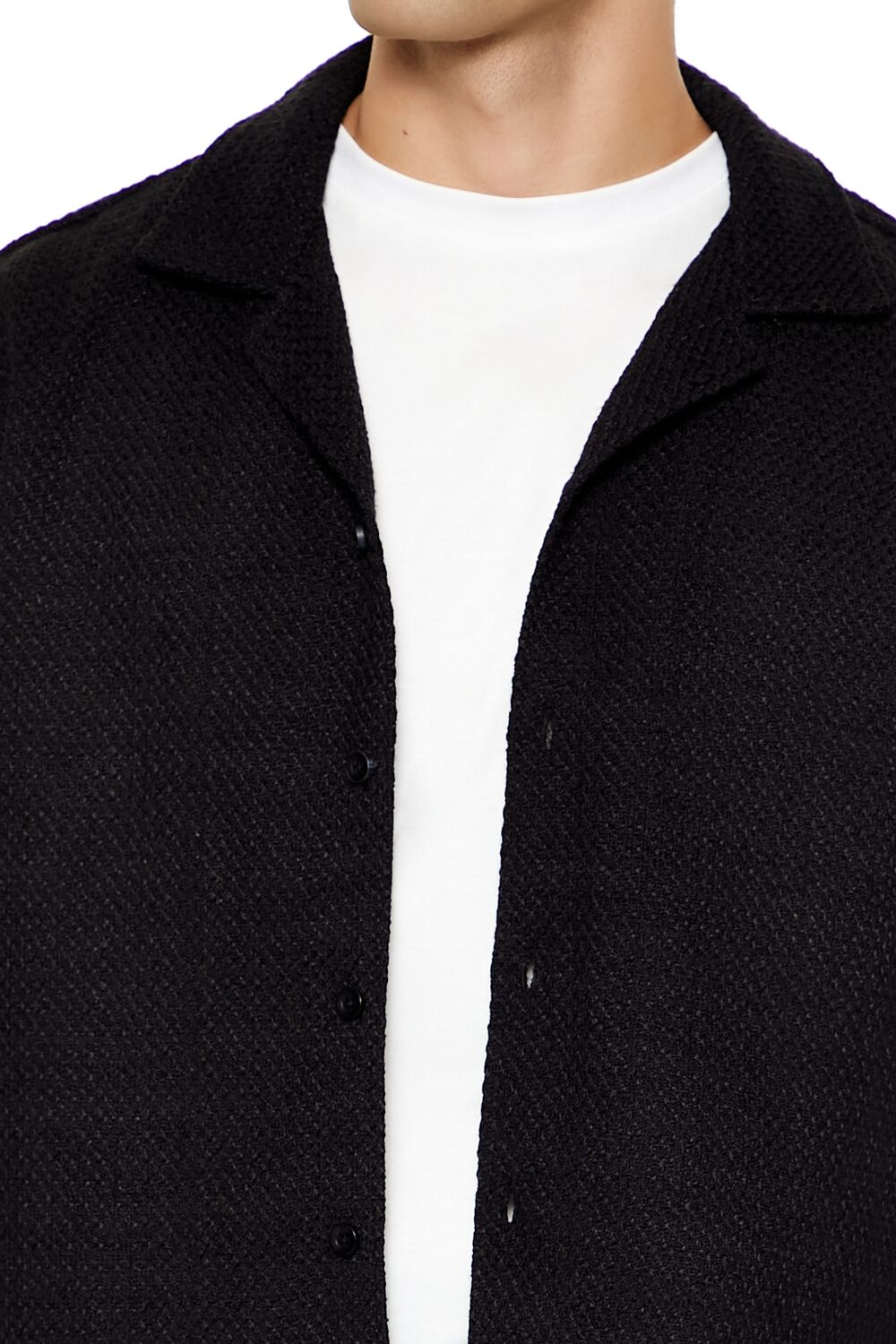 Boxy Cropped Boucle Shirt