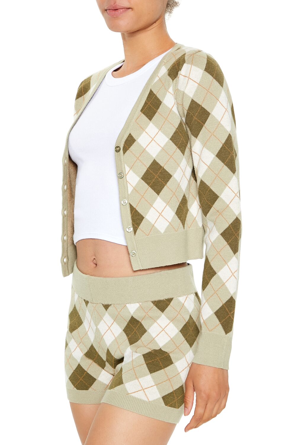 Argyle Cardigan Sweater