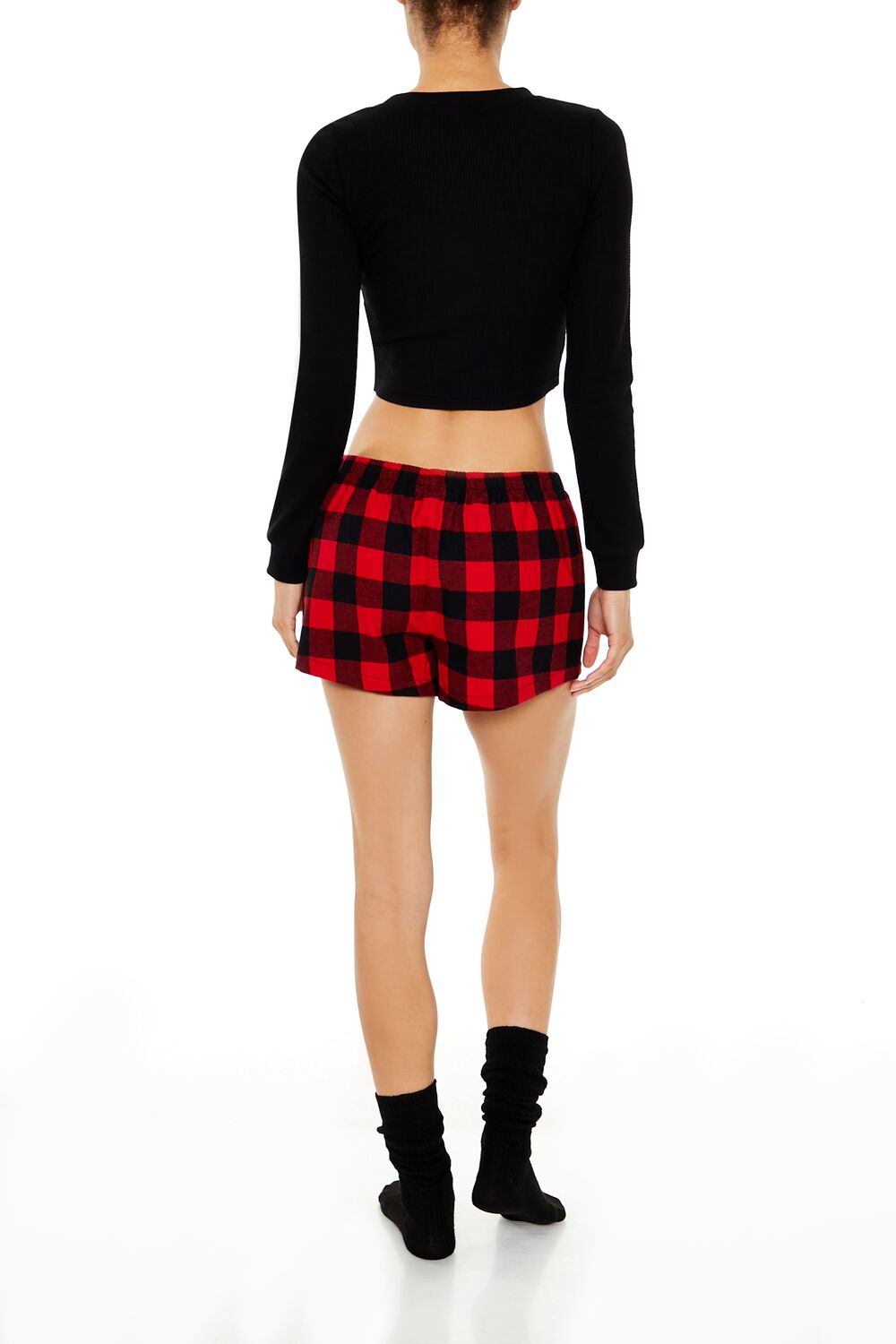 Buffalo Plaid Pajama Shorts