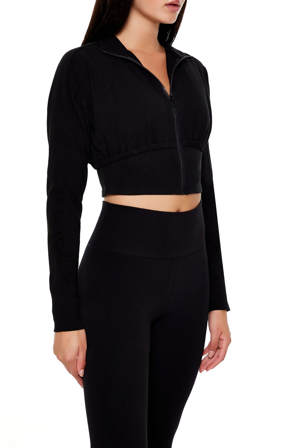 Active Cropped Zip-Up Jacket