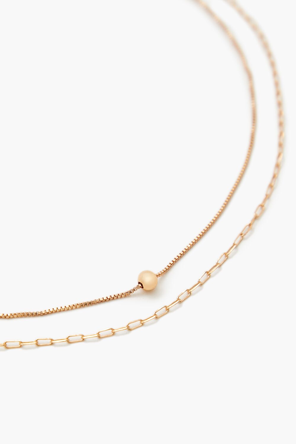 Box & Anchor Chain Necklace Set