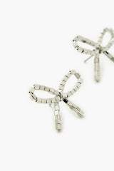 Beaded Bow Stud Earrings
