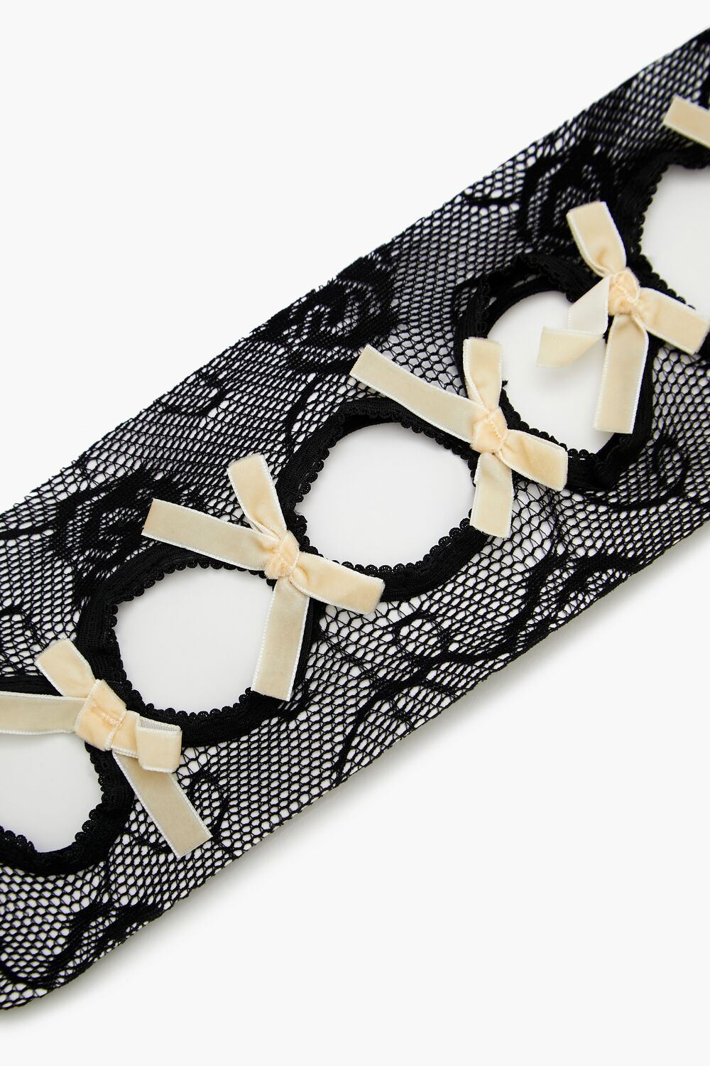 Bow Cutout Fishnet Tights