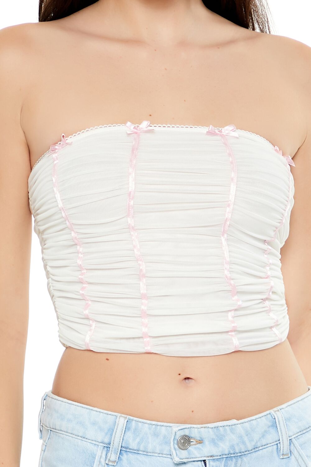 Bow Cropped Tube Top