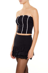 Bow Cropped Tube Top