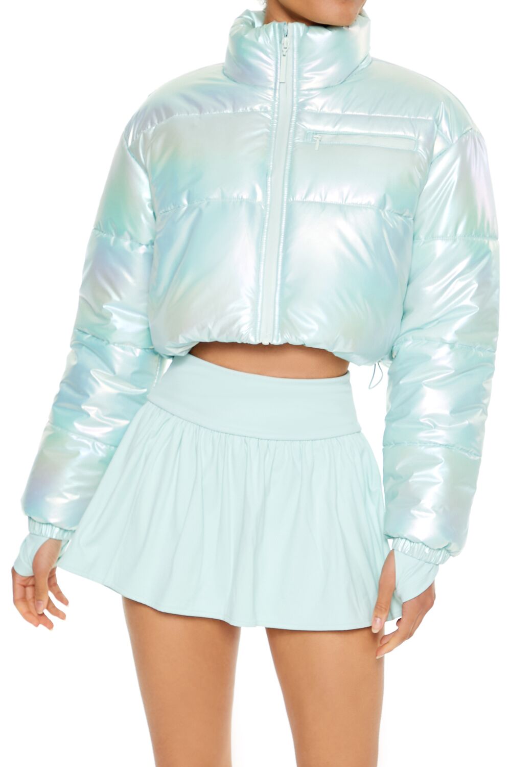 Active Iridescent Puffer Jacket