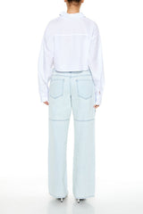 Buckled Low-Rise Baggy Jeans