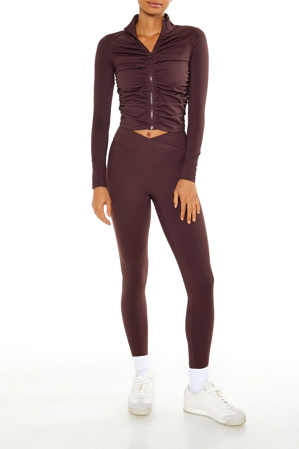 Active Ruched Zip-Up Jacket