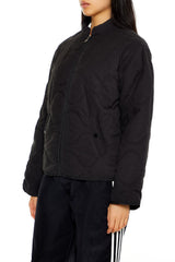 Abstract Quilted Zip-Up Jacket