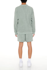 Allover Warm & Fuzzy Drawstring Shorts