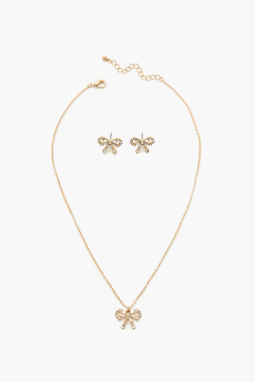 Bow Necklace & Stud Earrings Set