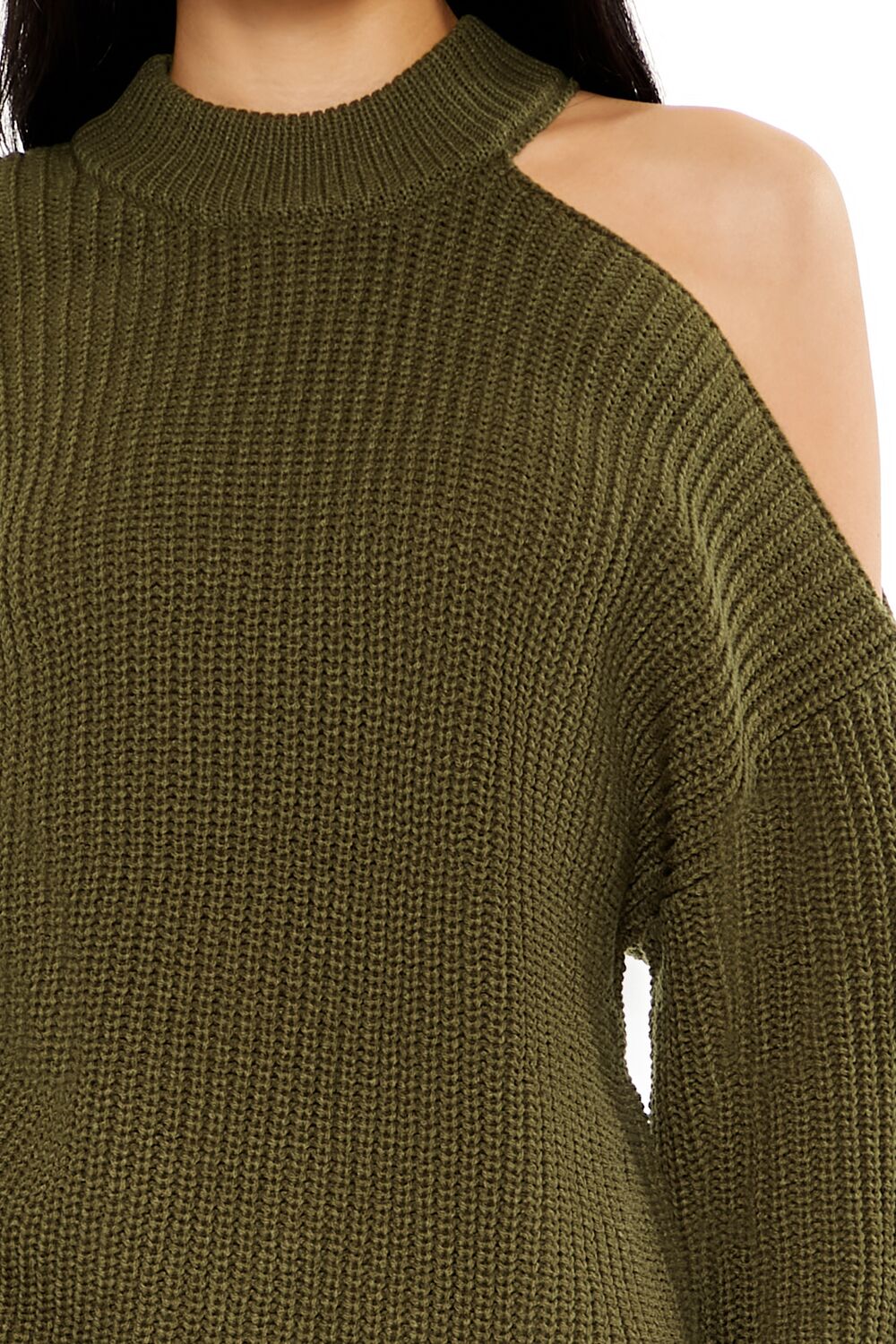 Asymmetrical Open-Shoulder Sweater