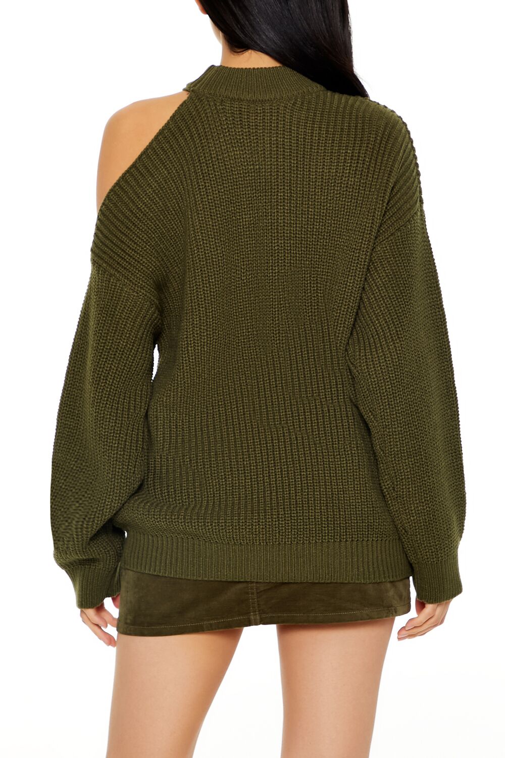 Asymmetrical Open-Shoulder Sweater