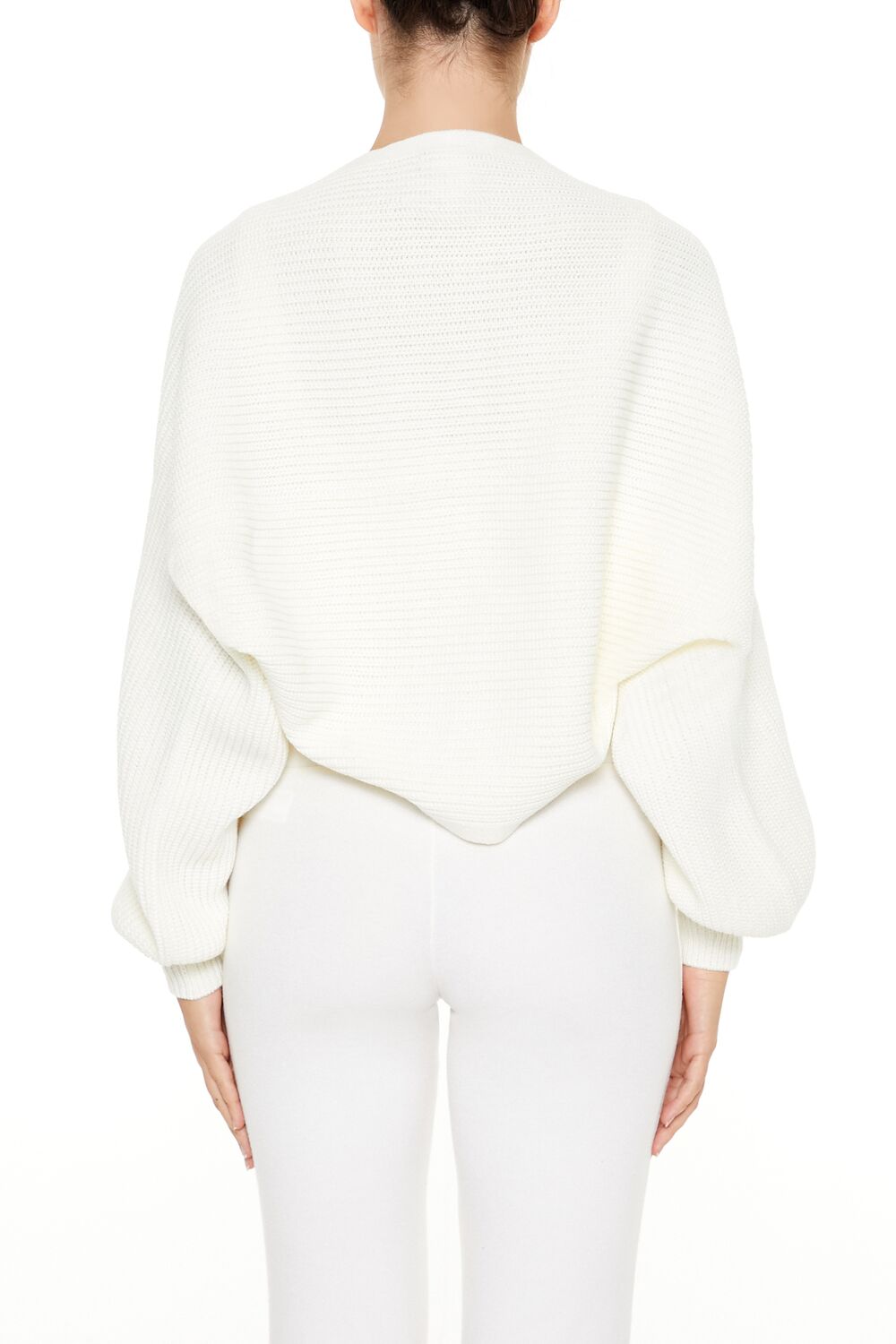 Balloon-Sleeve Shrug Sweater