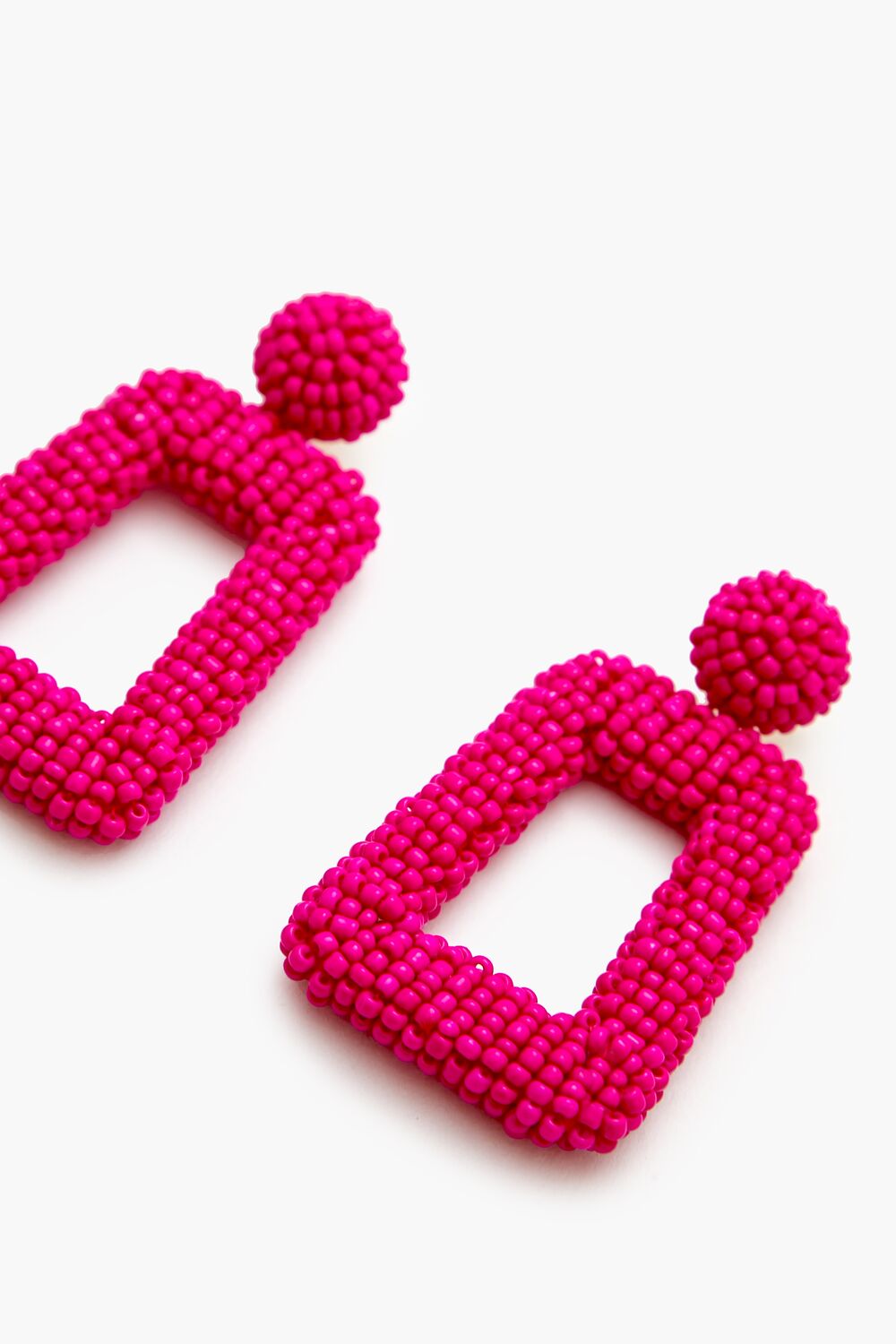 Beaded Geo Drop Earrings