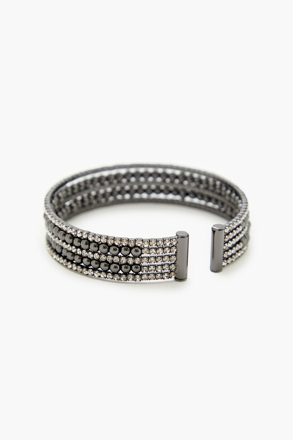 Beaded Rhinestone Bangle Bracelet