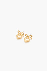Bow Heart Drop Earrings