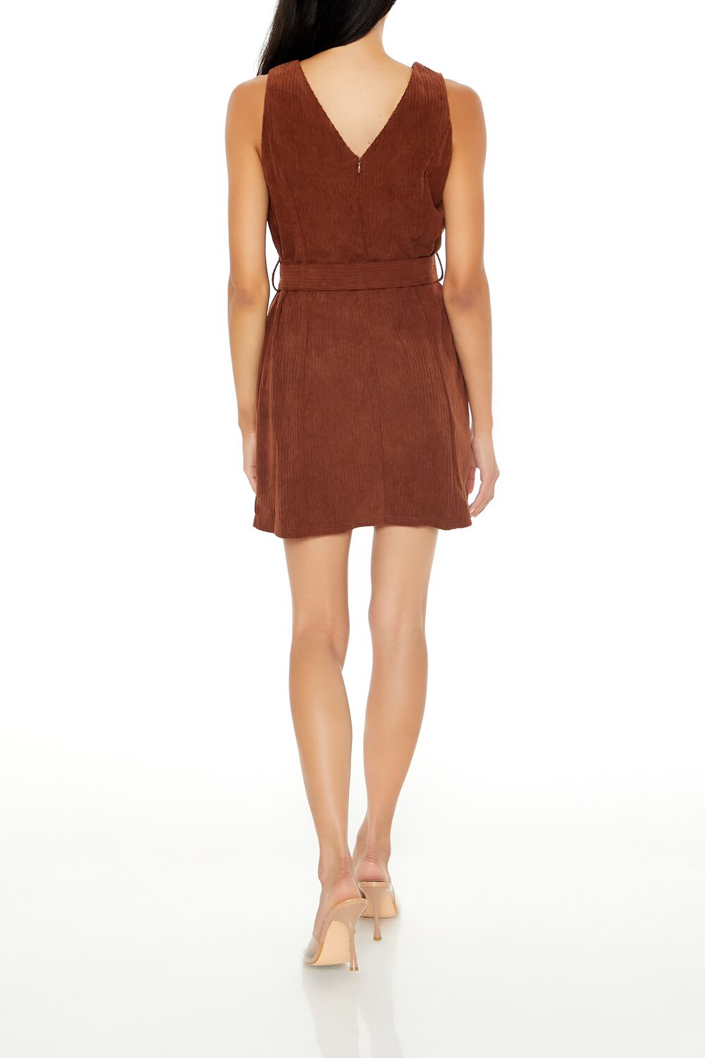 Belted Corduroy Mini Dress