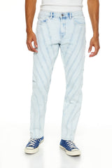 Bleach Wash Slim-Fit Jeans