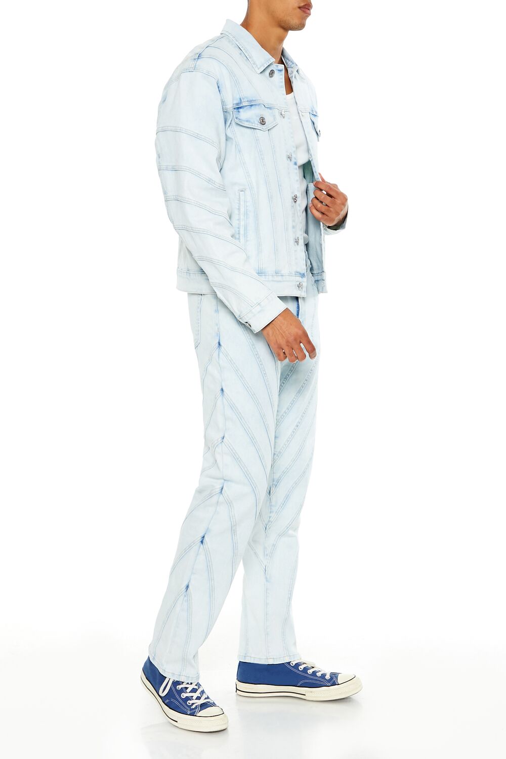 Bleach Wash Slim-Fit Jeans