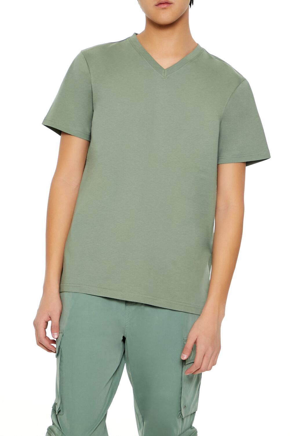 Basic Cotton V-Neck Tee