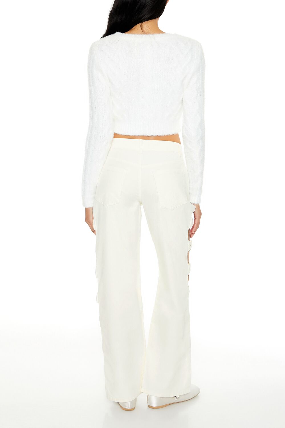 Bow Velvet Cutout Pants