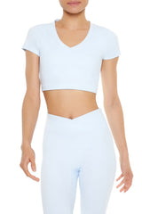 Active Cropped V-Neck Tee