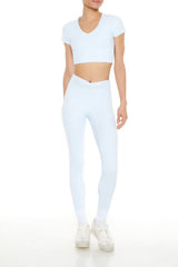Active Cropped V-Neck Tee